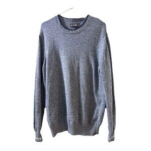 Eddie Bauer Men’s TL Tall Large Gray Marled Crewneck Sweater Knit Pullover